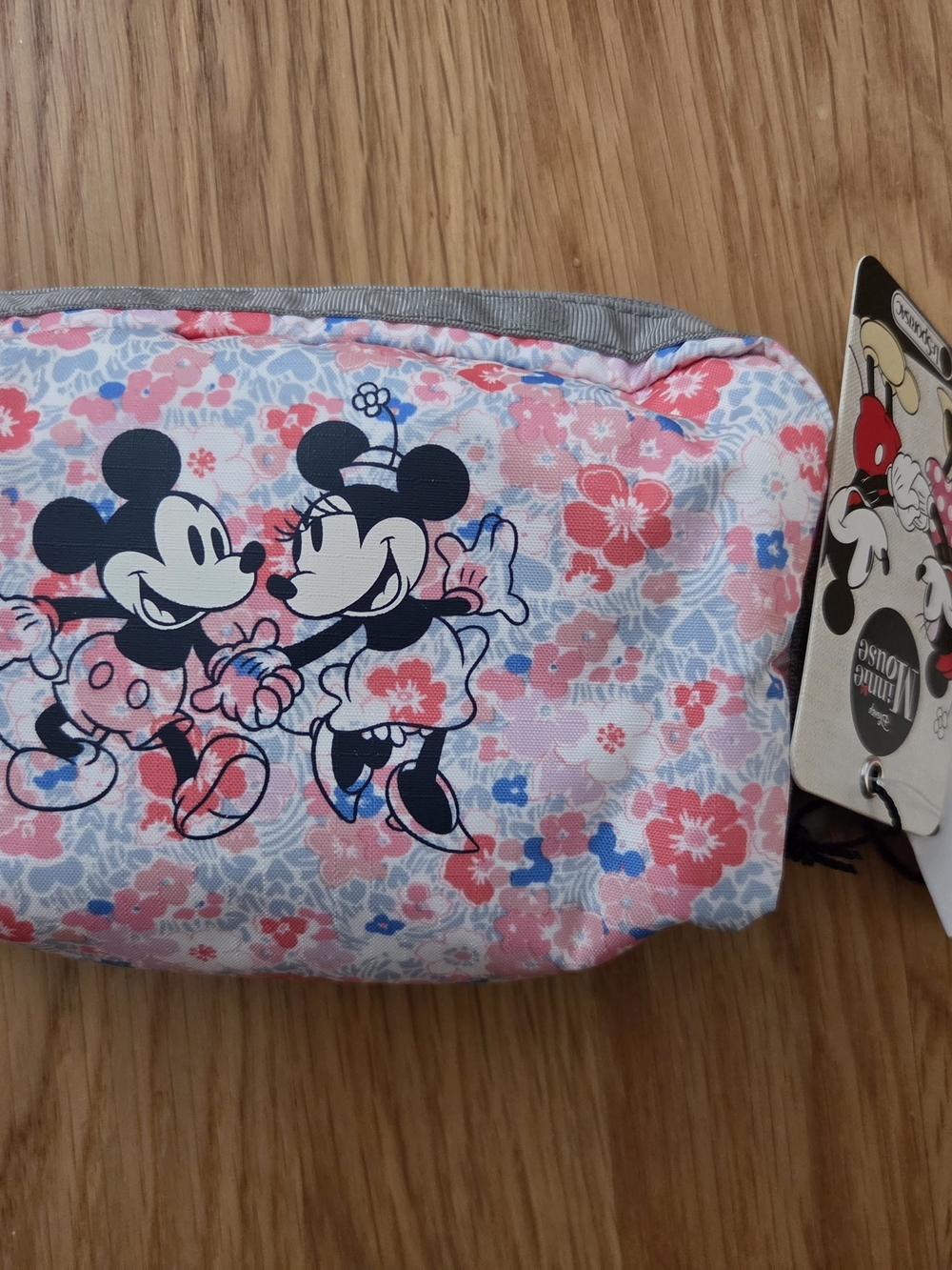 LeSportsac Disney Minnie & Mickey Floral Cosmetic Pouch - NEW with Tags